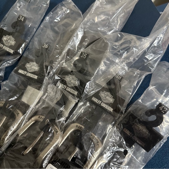 Harley Davidson Metal Lettering Black Leather Belts New - Picture 3 of 4